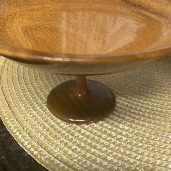 Vintage Myrtle wood Pedestal Bowls Set - EUC - Picture 10 of 11